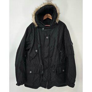 Burton Mark XIII Black Sovereign Snow Jacket Cashmere Wool Lining Men's Size XL